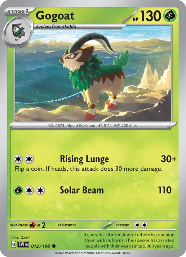 Gogoat 012 Scarlet & Violet Base Set (SV1) Pokemon Card