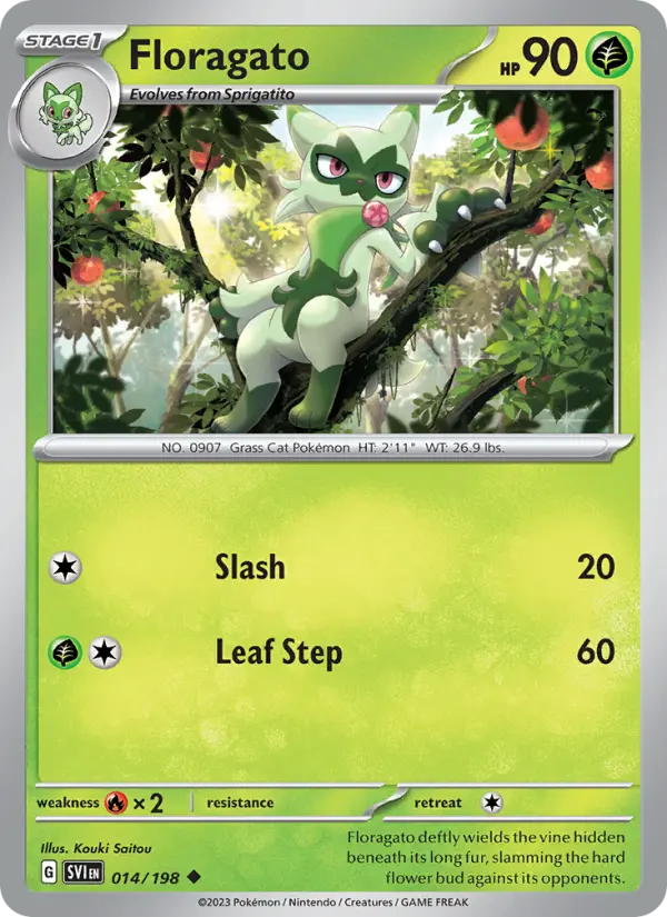 Floragato 014 Scarlet & Violet Base Set (SV1) Pokemon Card