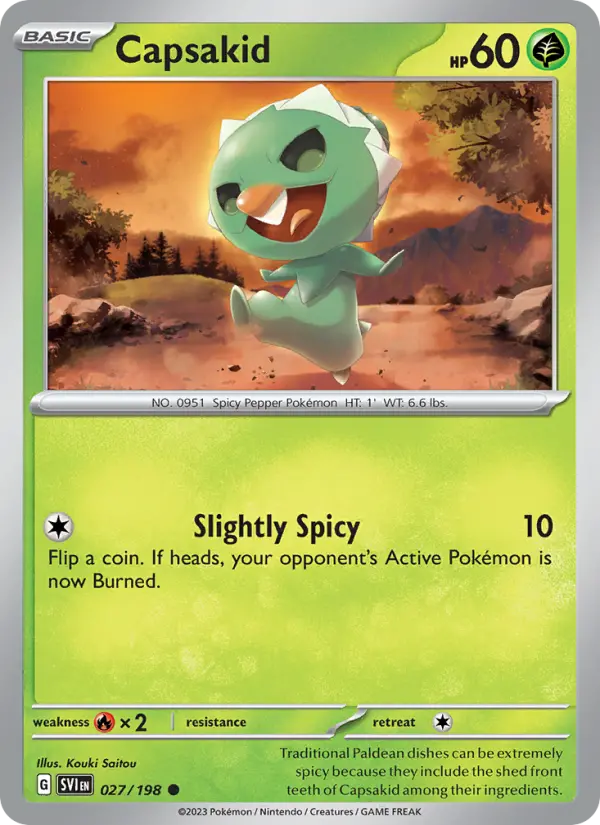 Capsakid 027 Scarlet & Violet Base Set (SV1) Pokemon Card