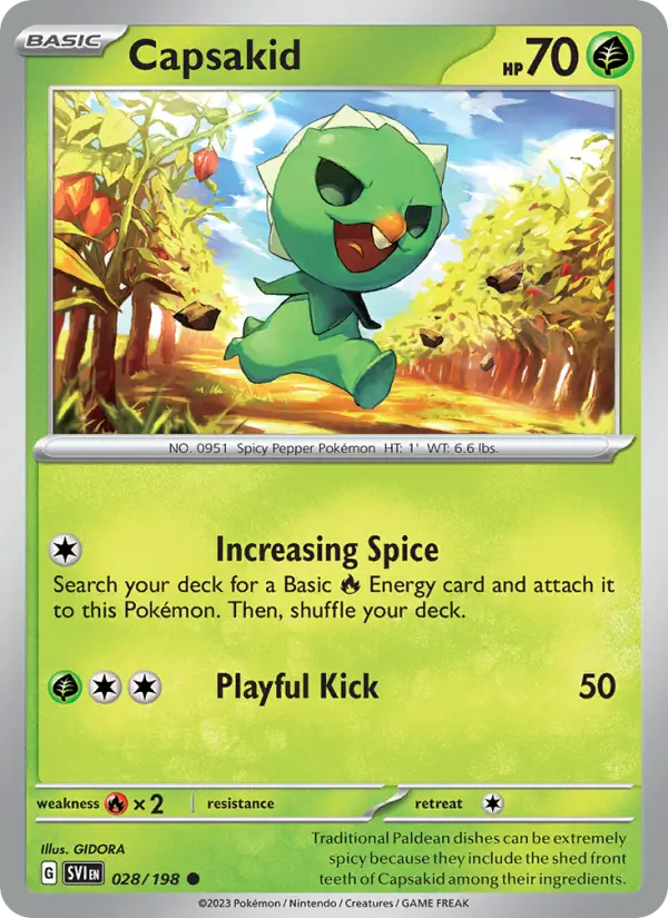 Capsakid 028 Scarlet & Violet Base Set (SV1) Pokemon Card