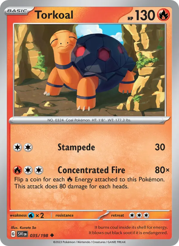 Torkoal 035 Scarlet & Violet Base Set (SV1) Pokemon Card