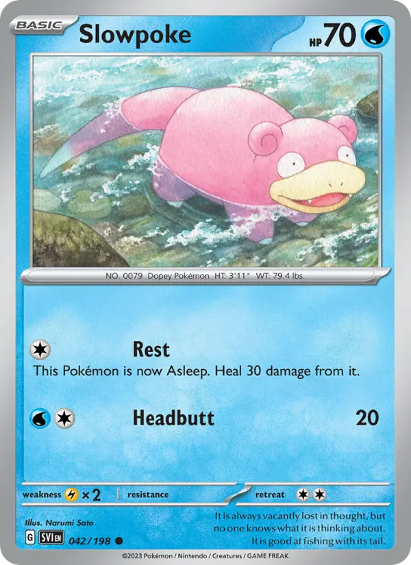 Slowpoke 042 Scarlet & Violet Base Set (SV1) Pokemon Card