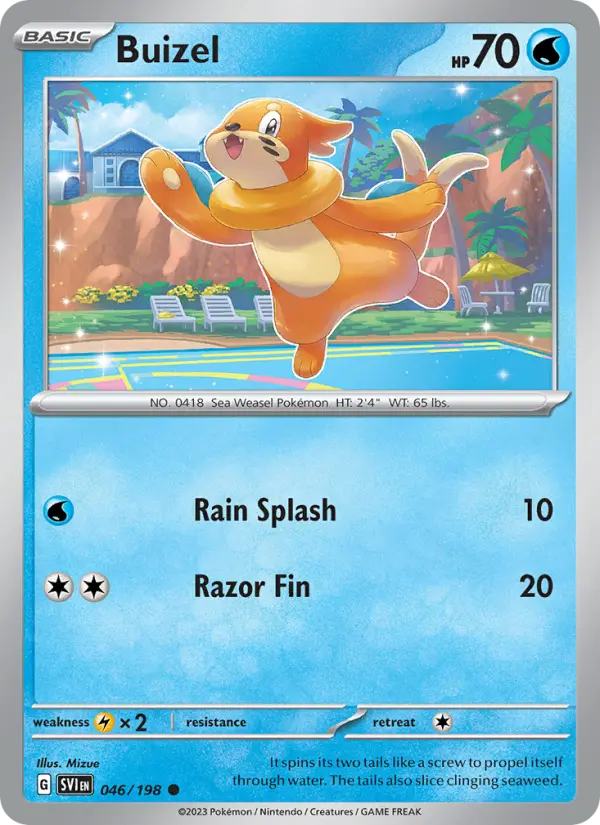 Buizel 046 Scarlet & Violet Base Set (SV1) Pokemon Card