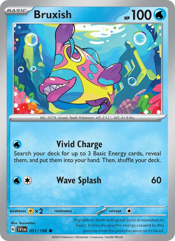 Bruxish 051 Scarlet & Violet Base Set (SV1) Pokemon Card