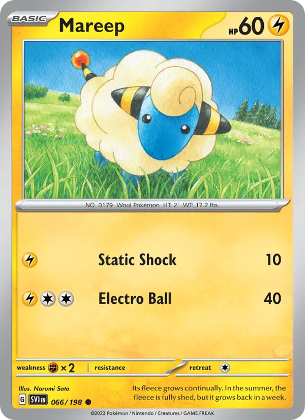 Mareep 066 Scarlet & Violet Base Set (SV1) Pokemon Card