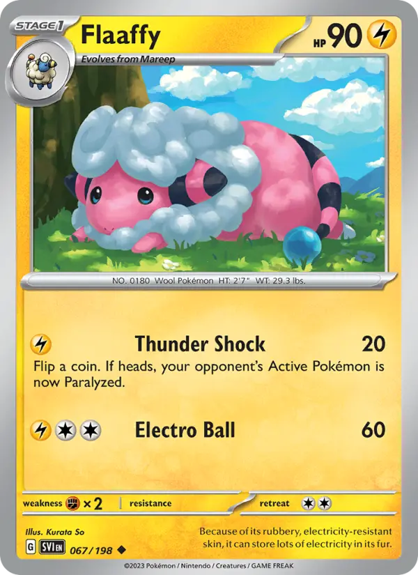 Flaaffy 067 Scarlet & Violet Base Set (SV1) Pokemon Card