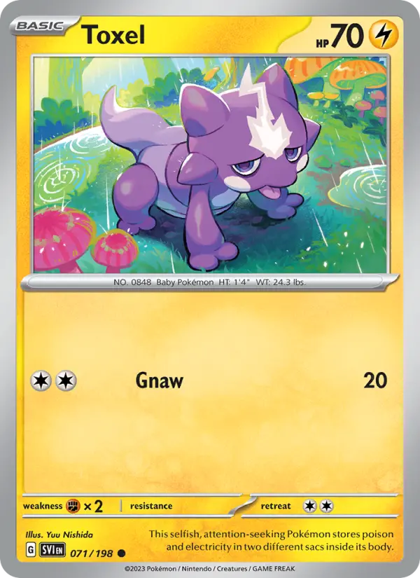 Toxel 071 Scarlet & Violet Base Set (SV1) Pokemon Card