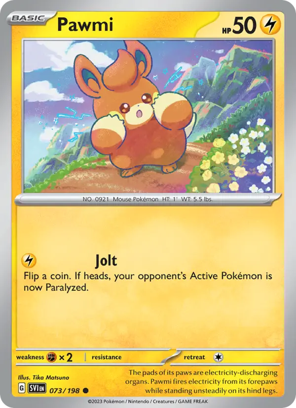 Pawmi 073 Scarlet & Violet Base Set (SV1) Pokemon Card