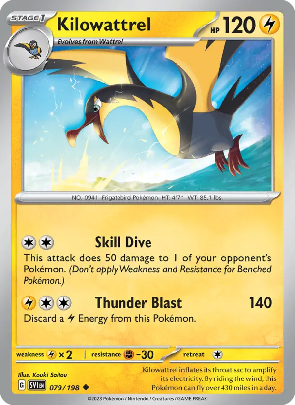 Kilowattrel 079 Scarlet & Violet Base Set (SV1) Pokemon Card