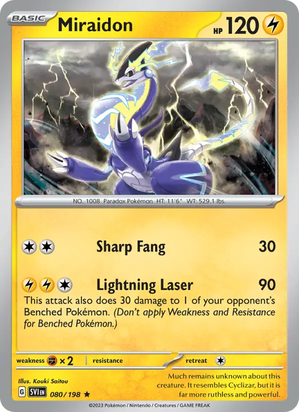 Miraidon 080 Scarlet & Violet Base Set (SV1) Pokemon Card