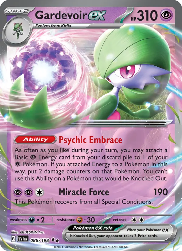 Gardevoir ex 086 Scarlet & Violet Base Set (SV1) Pokemon Card