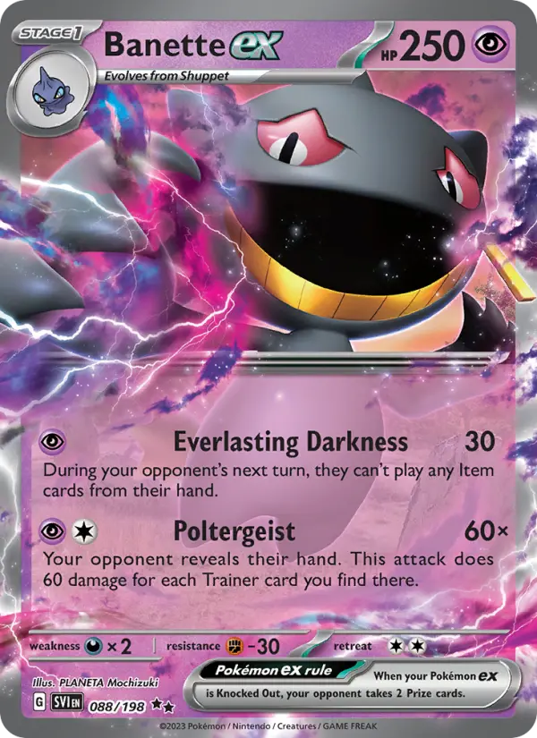 Banette ex 088 Scarlet & Violet Base Set (SV1) Pokemon Card