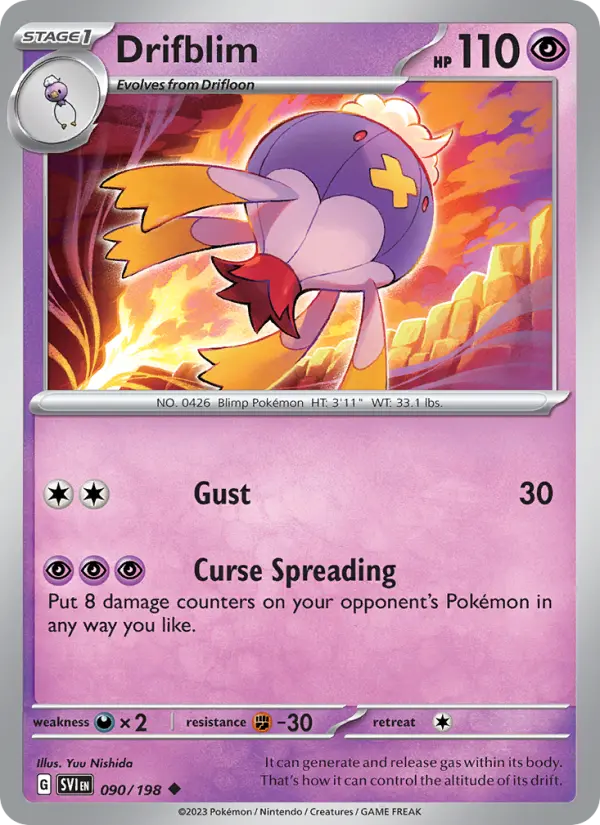 Drifblim 090 Scarlet & Violet Base Set (SV1) Pokemon Card