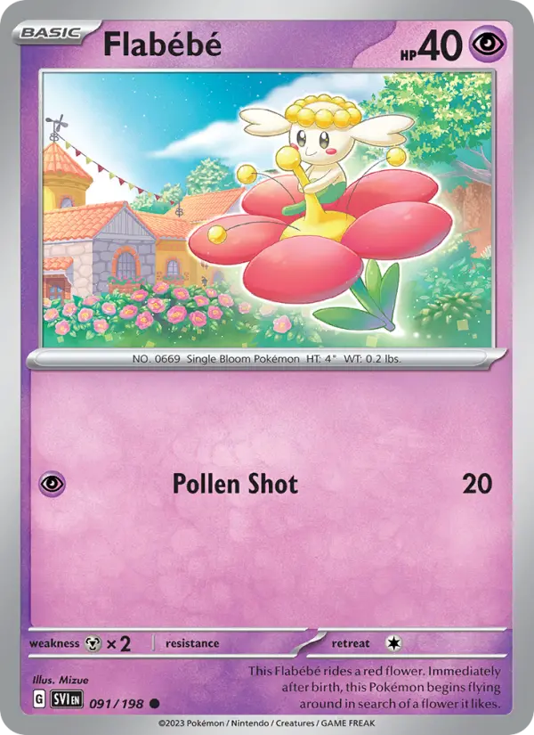 Flabébé 091 Scarlet & Violet Base Set (SV1) Pokemon Card