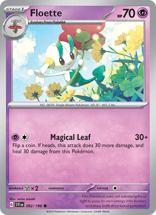 Floette 092 Scarlet & Violet Base Set (SV1) Pokemon Card