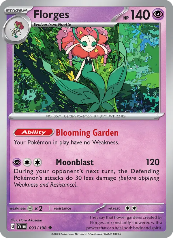 Florges 093 Scarlet & Violet Base Set (SV1) Pokemon Card