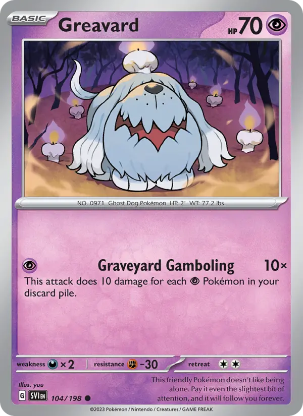 Greavard 104 Scarlet & Violet Base Set (SV1) Pokemon Card