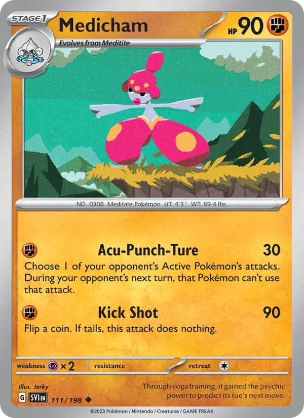 Medicham 111 Scarlet & Violet Base Set (SV1) Pokemon Card