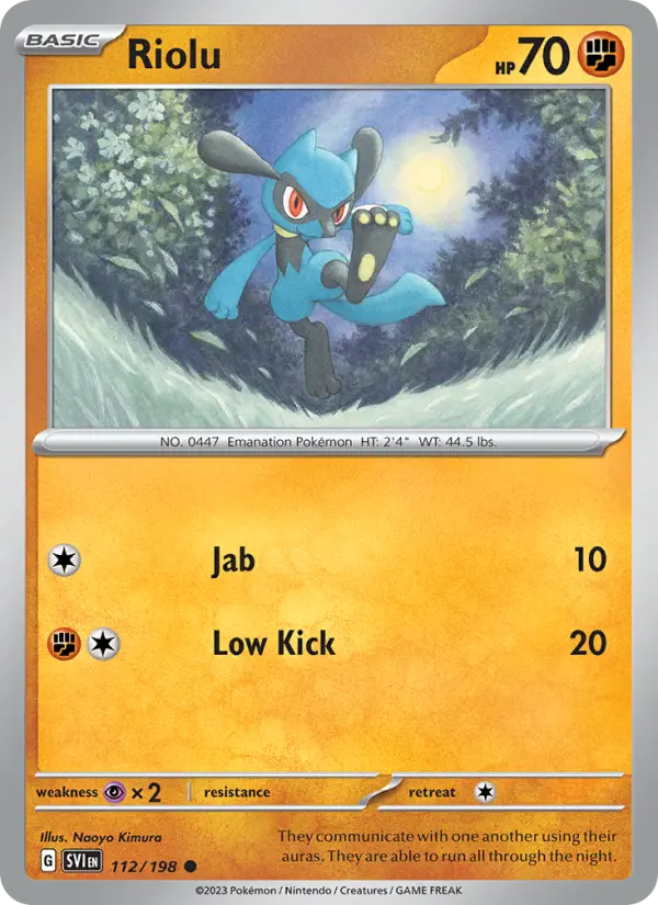 Riolu 112 Scarlet & Violet Base Set (SV1) Pokemon Card