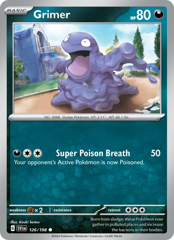 Grimer 126 Scarlet & Violet Base Set (SV1) Pokemon Card
