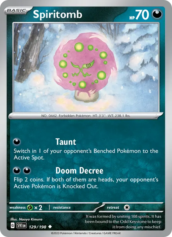 Spiritomb 129 Scarlet & Violet Base Set (SV1) Pokemon Card