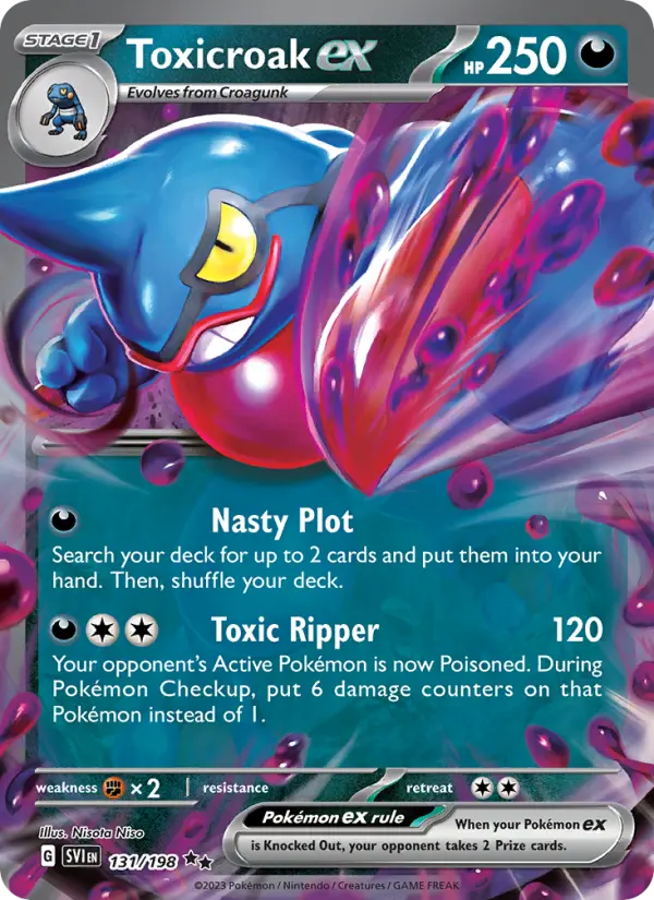 Toxicroak ex 131 Scarlet & Violet Base Set (SV1) Pokemon Card