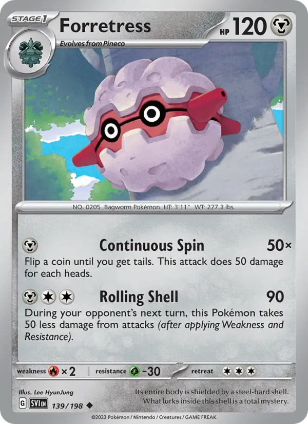 Forretress 139 Scarlet & Violet Base Set (SV1) Pokemon Card