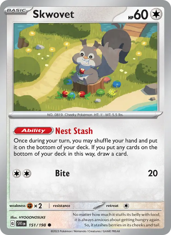 Skwovet 151 Scarlet & Violet Base Set (SV1) Pokemon Card