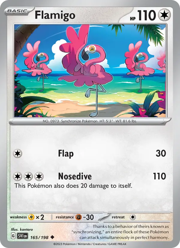 Flamigo 165 Scarlet & Violet Base Set (SV1) Pokemon Card