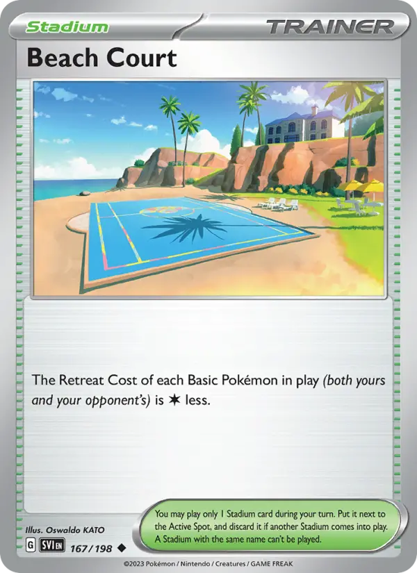Beach Court 167 Scarlet & Violet Base Set (SV1) Pokemon Card
