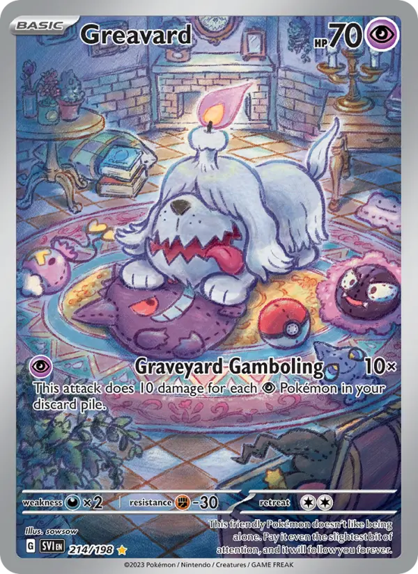Greavard 214 Scarlet & Violet Base Set (SV1) Pokemon Card