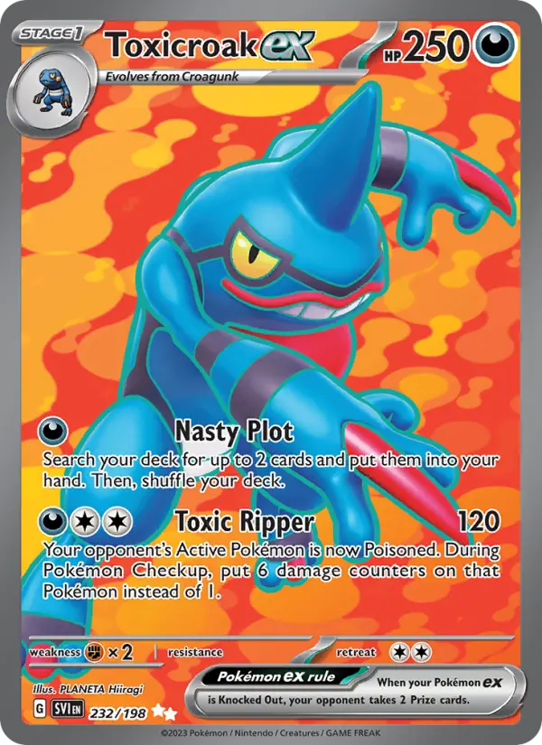 Toxicroak ex 232 Scarlet & Violet Base Set (SV1) Pokemon Card