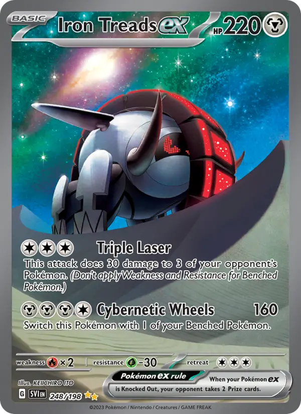 Iron Treads ex 248 Scarlet & Violet Base Set (SV1) Pokemon Card