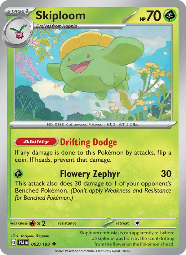 Skiploom 002 Paldea Evolved (SV2) Pokemon Card