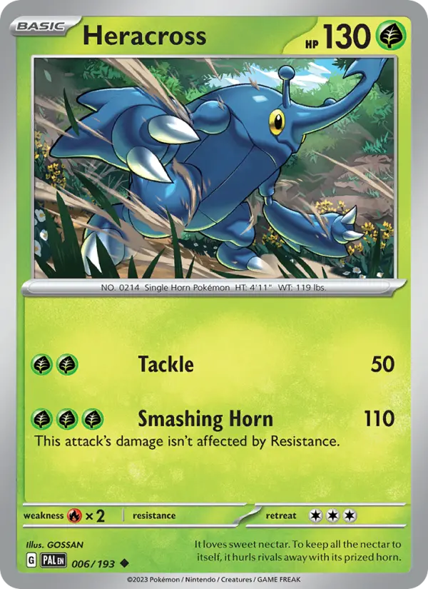 Heracross 006 Paldea Evolved (SV2) Pokemon Card