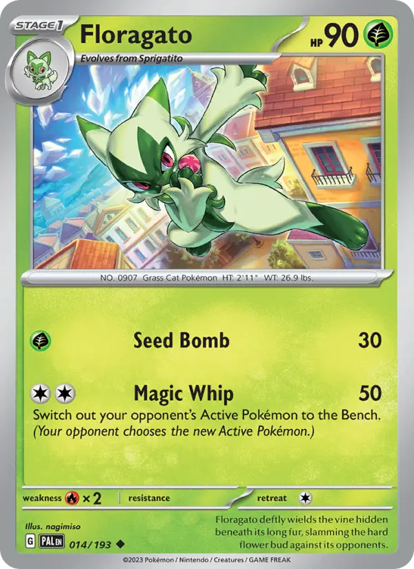 Floragato 014 Paldea Evolved (SV2) Pokemon Card