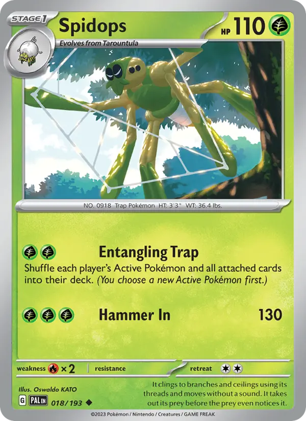 Spidops 018 Paldea Evolved (SV2) Pokemon Card