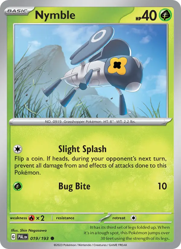 Nymble 019 Paldea Evolved (SV2) Pokemon Card