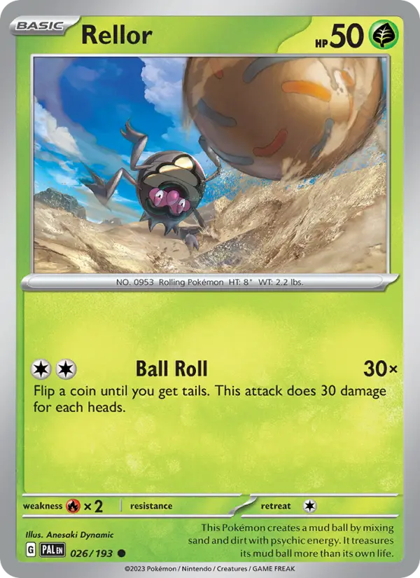 Rellor 026 Paldea Evolved (SV2) Pokemon Card