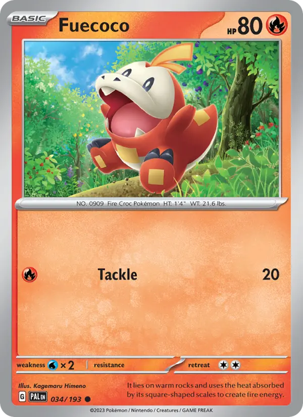 Fuecoco 034 Paldea Evolved (SV2) Pokemon Card