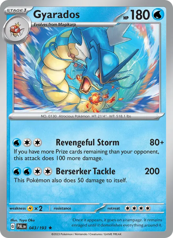 Gyarados 043 Paldea Evolved (SV2) Pokemon Card