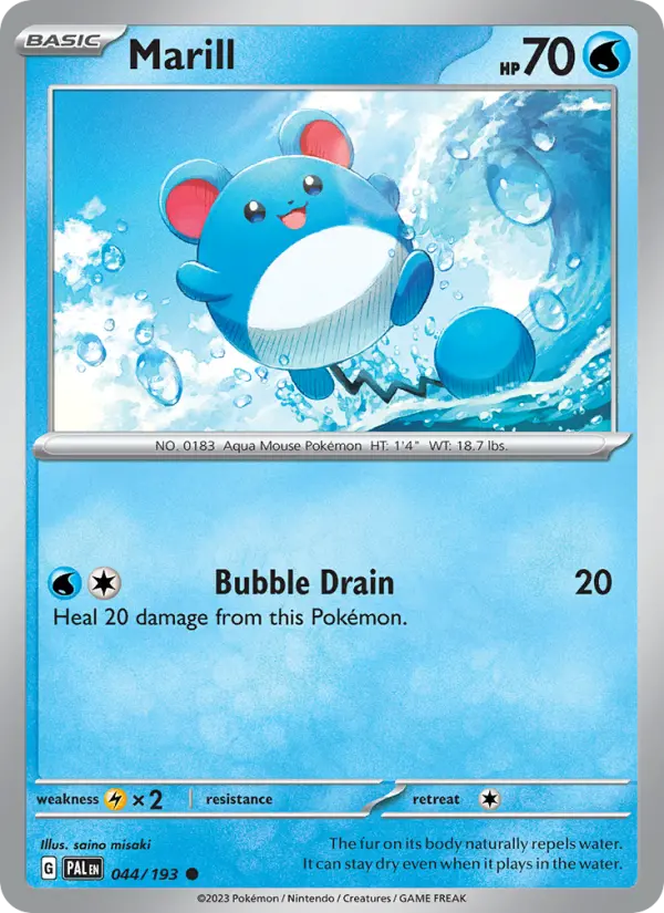 Marill 044 Paldea Evolved (SV2) Pokemon Card