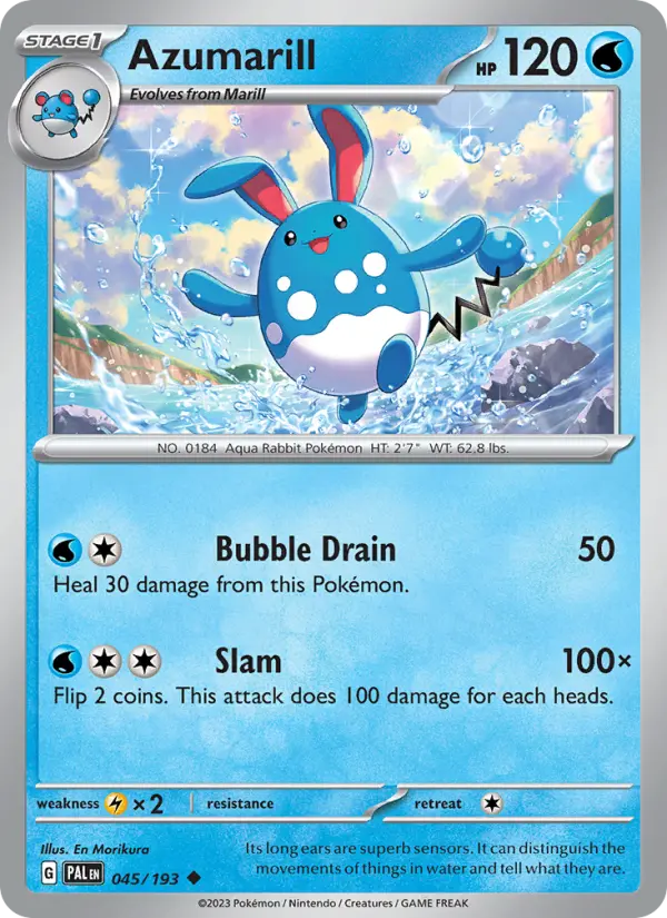 Azumarill 045 Paldea Evolved (SV2) Pokemon Card