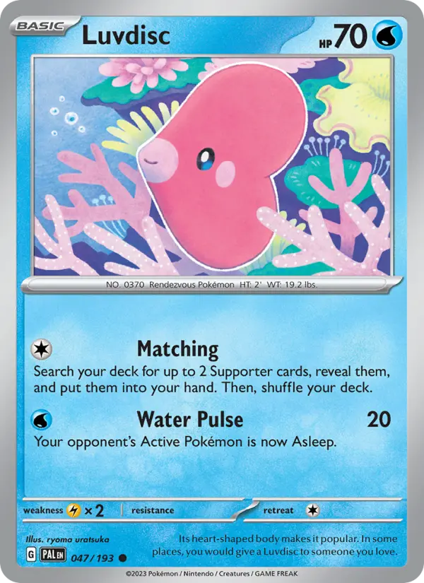 Luvdisc 047 Paldea Evolved (SV2) Pokemon Card