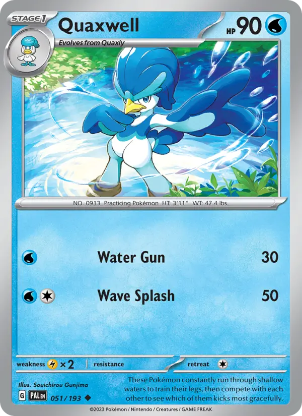 Quaxwell 051 Paldea Evolved (SV2) Pokemon Card