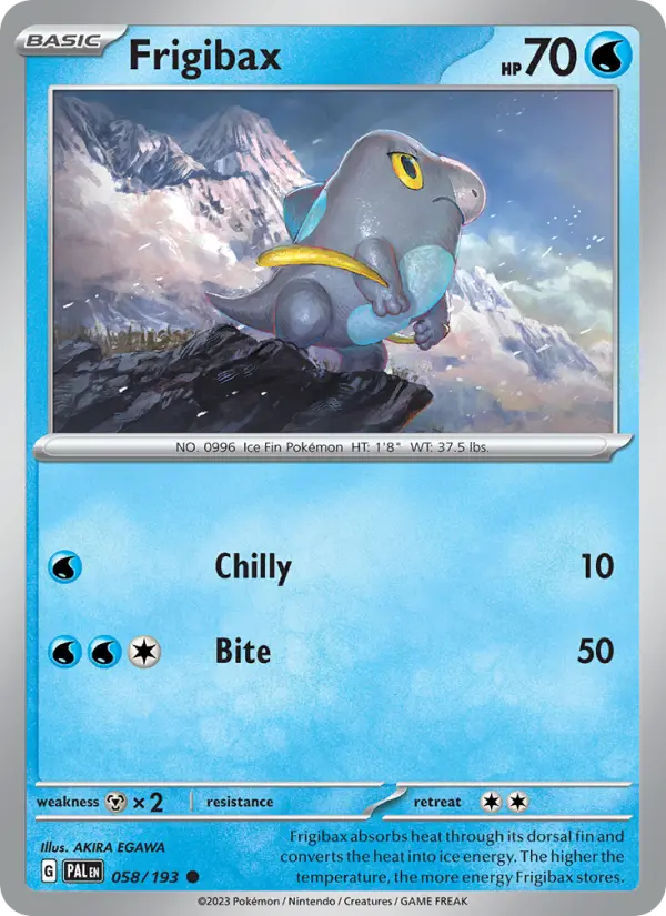 Frigibax 058 Paldea Evolved (SV2) Pokemon Card