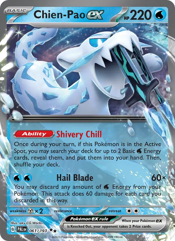 Chien-Pao ex 061 Paldea Evolved (SV2) Pokemon Card