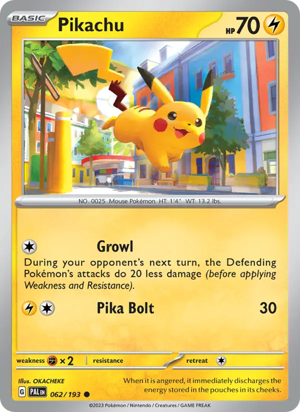Pikachu 062 Paldea Evolved (SV2) Pokemon Card