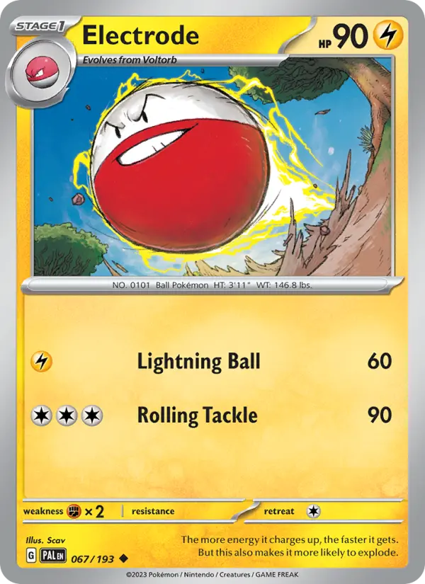 Electrode 067 Paldea Evolved (SV2) Pokemon Card