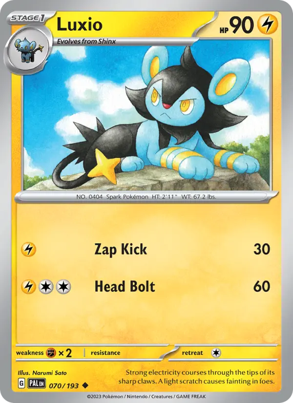 Luxio 070 Paldea Evolved (SV2) Pokemon Card